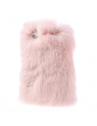 Coque en Fourrure Rose Foncee Ultra Douce pour iPhone 5/5S et SE