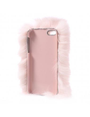 Coque en Fourrure Rose Foncee Ultra Douce pour iPhone 5/5S et SE