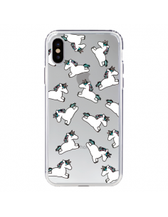 Coque Licorne Crinière Transparente pour iPhone X - Nico