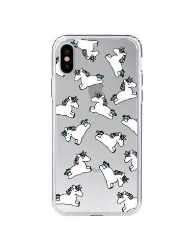 Coque Licorne Crinière Transparente pour iPhone X - Nico