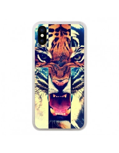 Coque Tigre Swag Croix Roar Tiger pour iPhone X - Laetitia