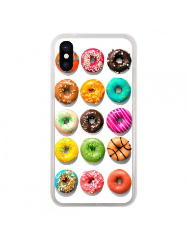 Coque Donuts Multicolore Chocolat Vanille pour iPhone X - Laetitia