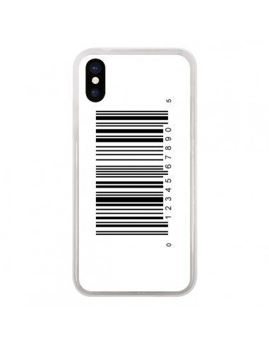 Coque Code Barres Noir pour iPhone X - Laetitia