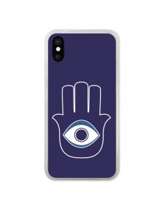 Coque Main de Fatma Oeil Bleu pour iPhone X - Laetitia