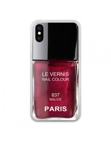 Coque Vernis Paris Malice Violet pour iPhone X - Laetitia