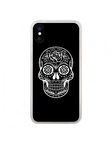 Coque Tête de Mort Mexicaine Blanche pour iPhone X - Laetitia