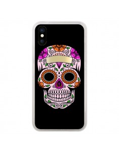 Coque Tête de Mort Mexicaine Multicolore pour iPhone X - Laetitia