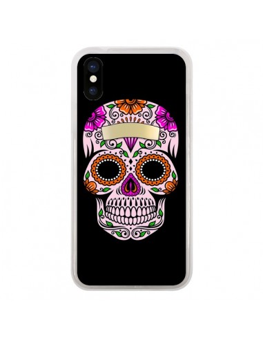 Coque Tête de Mort Mexicaine Multicolore pour iPhone X - Laetitia