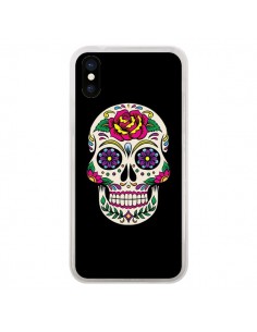 Coque Tête de Mort Mexicaine Multicolore Noir pour iPhone X - Laetitia