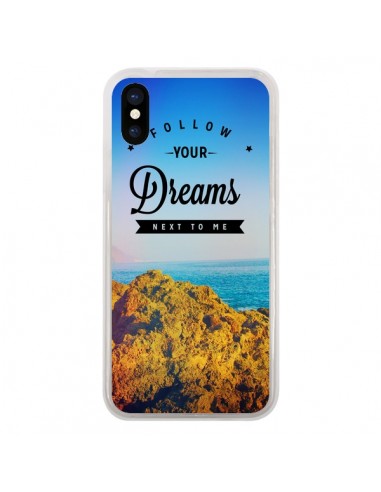 Coque Follow your dreams Suis tes rêves pour iPhone X - Eleaxart