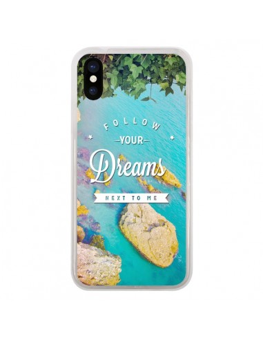 Coque Follow your dreams Suis tes rêves Islands pour iPhone X - Eleaxart