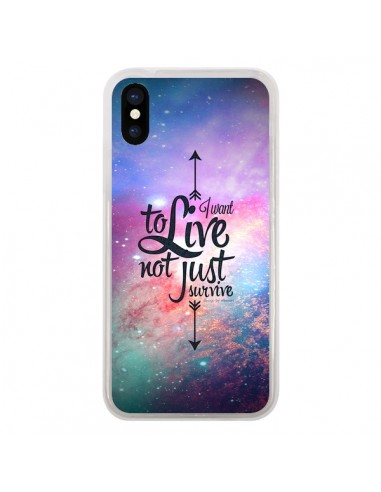 Coque I want to live Je veux vivre pour iPhone X - Eleaxart