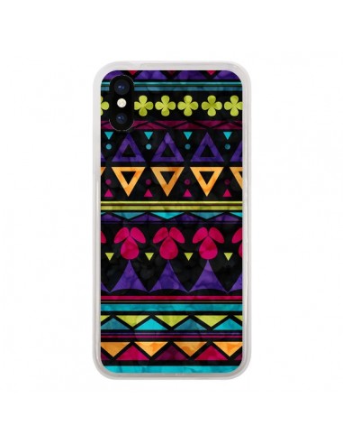 Coque Triangles Pattern Azteque pour iPhone X - Eleaxart