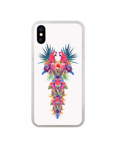 Coque Parrot Kingdom Royaume Perroquet pour iPhone X - Eleaxart