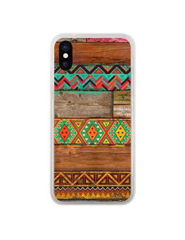 Coque iPhone X et XS Indian Wood Bois Azteque - Maximilian San