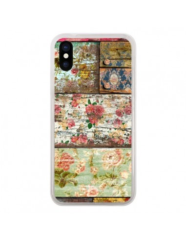 Coque iPhone X et XS Lady Rococo Bois Fleur - Maximilian San
