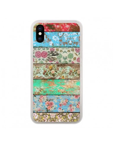 Coque iPhone X et XS Rococo Style Bois Fleur - Maximilian San