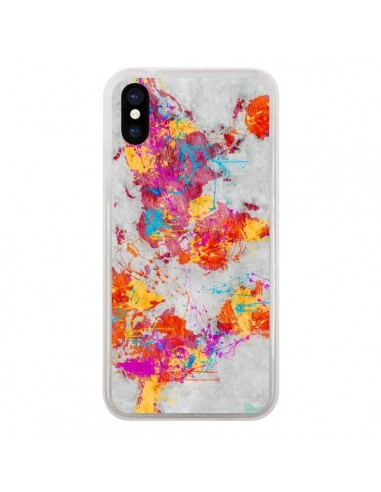 Coque iPhone X et XS Terre Map Monde Mother Earth Crying - Maximilian San