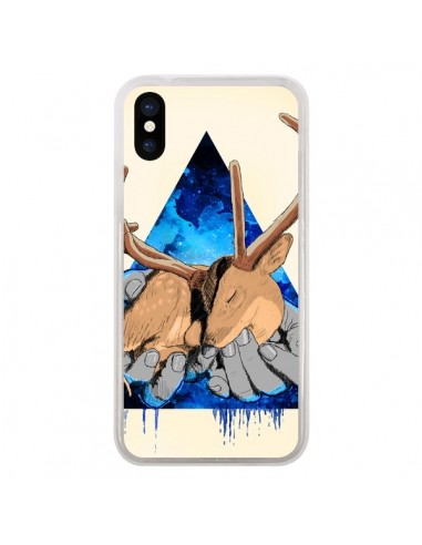 Coque iPhone X et XS Cerf Triangle Seconde Chance - Maximilian San