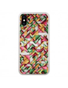 Coque iPhone X et XS Azteque Triangle Geometric World -...