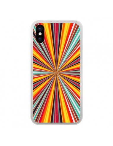 Coque iPhone X et XS Horizon Bandes Multicolores - Maximilian San
