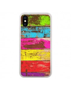Coque iPhone X et XS Bois Coloré Vintage - Maximilian San