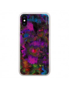 Coque iPhone X et XS Fleurs Lysergic Lujan - Maximilian San