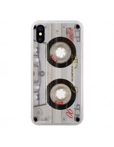 Coque iPhone X et XS Cassette Transparente K7 -...