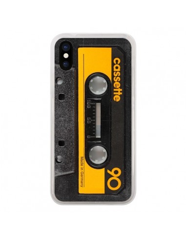 Coque iPhone X et XS Yellow Cassette K7 - Maximilian San