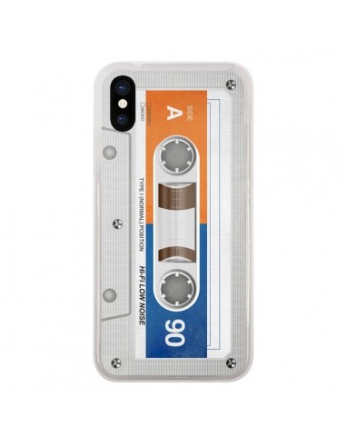 Coque iPhone X et XS White Cassette K7 - Maximilian San