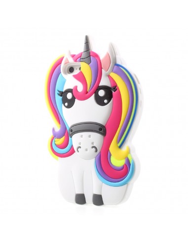 Coque Licorne en relief 3D arc en ciel pour iPhone 5, 5S et SE