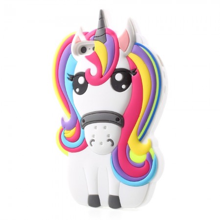 Coque Licorne en relief 3D arc en ciel pour iPhone 5, 5S et SE Coque Licorne en relief 3D arc en ciel pour iPhone 5, 5S et SE