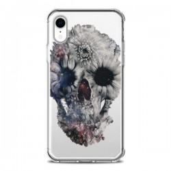 Coque iPhone XR Floral Skull Tête de Mort Transparente...