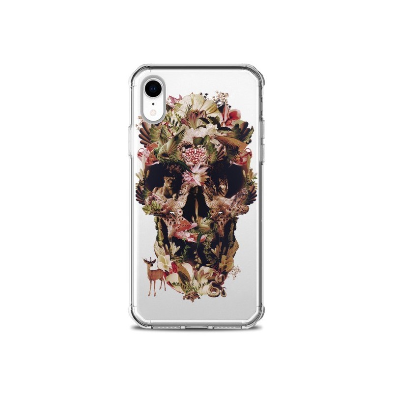 Coque iPhone XR Jungle Skull Tête de Mort Transparente souple - Ali Gulec