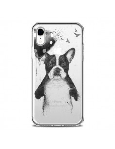 Coque iPhone XR Love Bulldog Dog Chien Transparente...