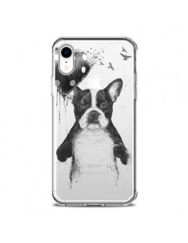 Coque iPhone XR Love Bulldog Dog Chien Transparente souple - Balazs Solti