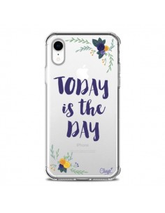 Coque iPhone XR Today is the day Fleurs Transparente...
