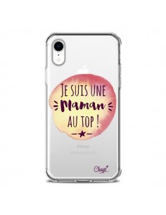 Coque iPhone XR Je suis une Maman au Top Orange...