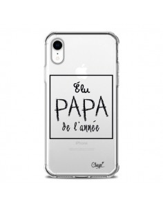 Coque iPhone XR Elu Papa de l'Année Transparente souple -...