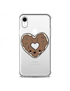 Coque iPhone XR Donuts Heart Coeur Chocolat Transparente...