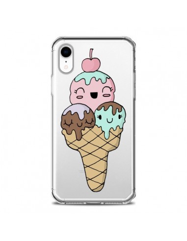 Coque iPhone XR Ice Cream Glace Summer Ete Cerise Transparente souple - Claudia Ramos
