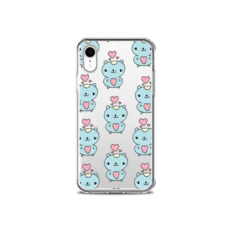 Coque iPhone XR Hamster Love Amour Transparente souple - Claudia Ramos