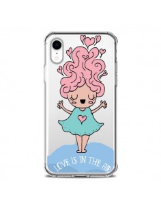 Coque iPhone XR Love Is In The Air Fillette Transparente...
