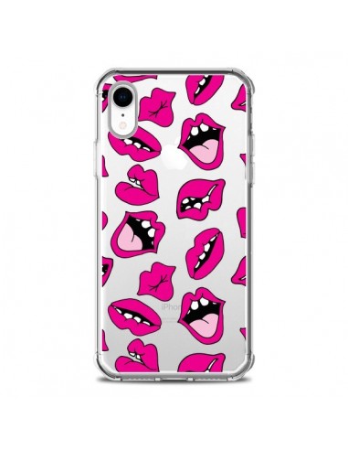 Coque iPhone XR Lèvres Lips Bouche Kiss Transparente souple - Claudia Ramos