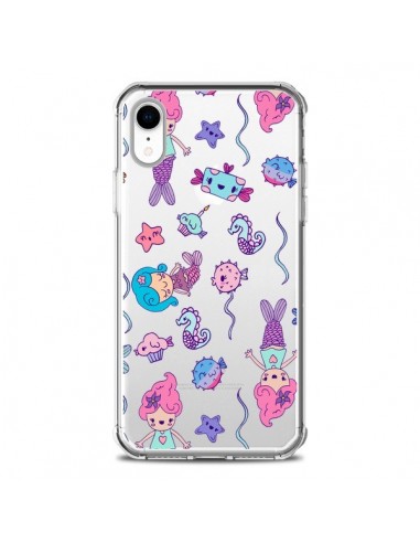 Coque iPhone XR Mermaid Petite Sirene Ocean Transparente souple - Claudia Ramos