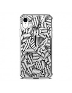 Coque iPhone XR Lignes Grilles Triangles Full Grid...