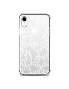 Coque iPhone XR Lignes Grilles Triangles Grid Abstract...