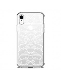Coque iPhone XR Lignes Miroir Grilles Triangles Grid...