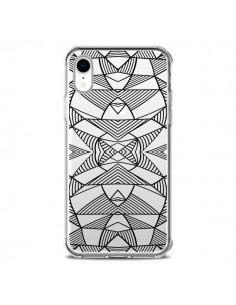 Coque iPhone XR Lignes Miroir Grilles Triangles Grid...