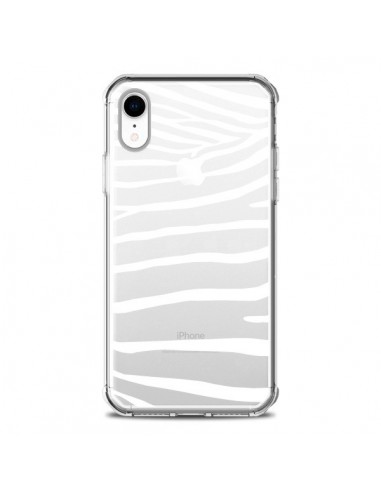 Coque iPhone XR Zebre Zebra Blanc Transparente souple - Project M